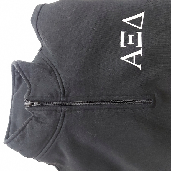 Alpha Xi Delta Gold Leaf 1/4 Zip Pullover - Picture 9 of 11